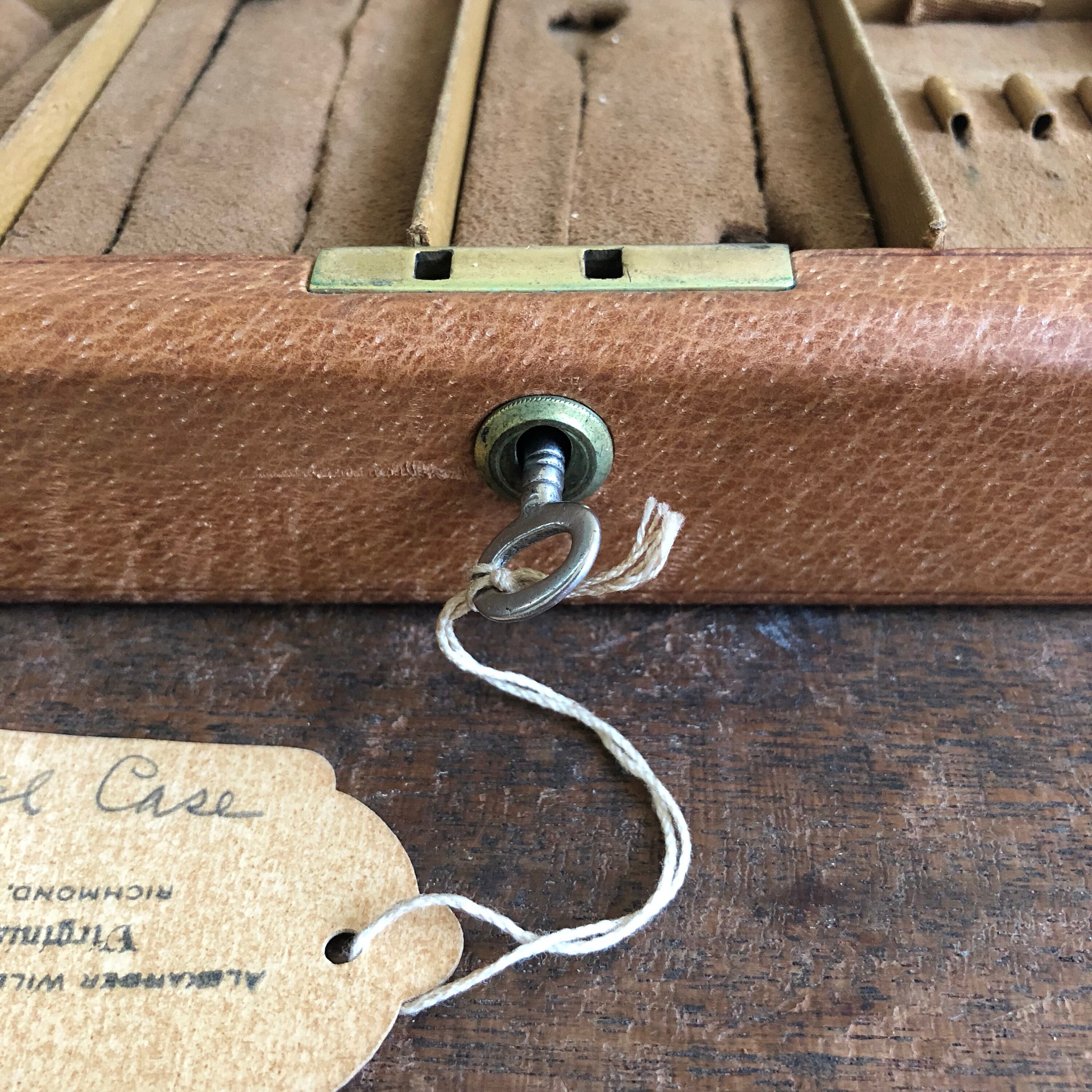 1940's Men's Monogrammed Jewelry Box Leather Look Etsy