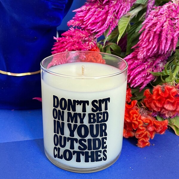 Please Dont Sit on My Bed in Your Outside Clothes Rug Etsy