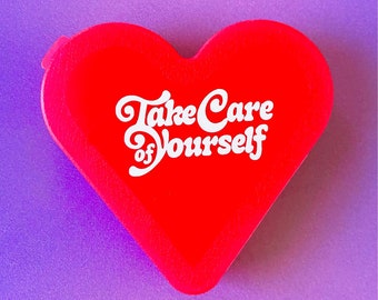 Heart-Shaped 7-day Travel Pill Case Take Care of Yourself