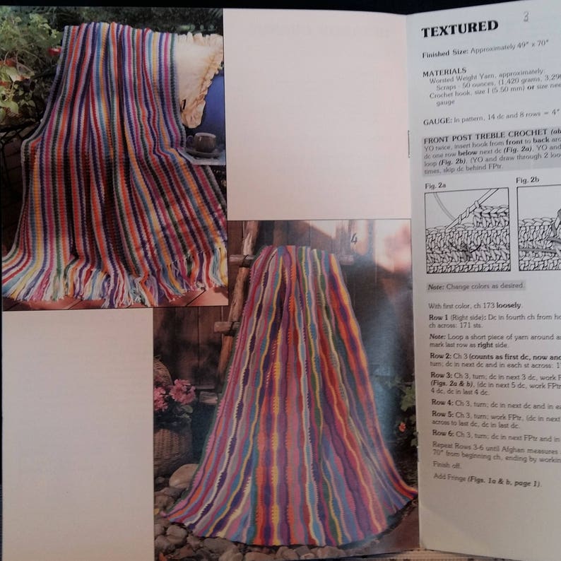 Scrap Bag Afghans 6 Patterns Knitting Instructions