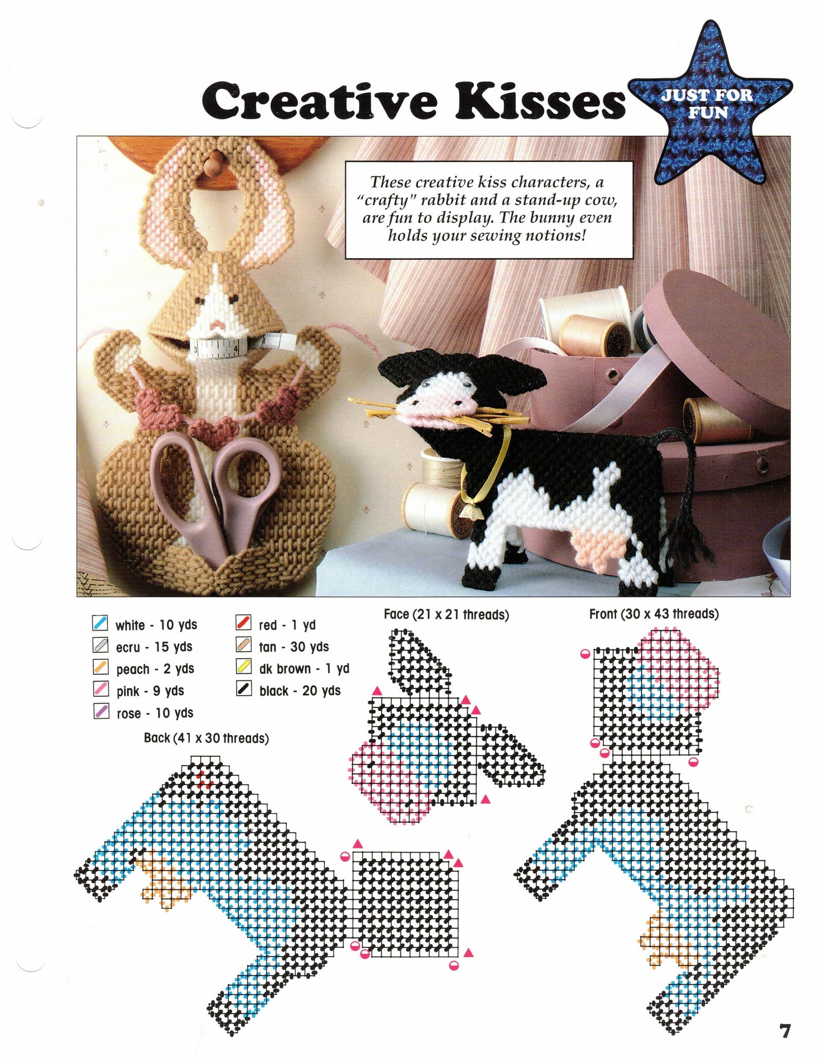 Creative Kisses 1 Plastic Canvas Pattern Project By Leisure Etsy