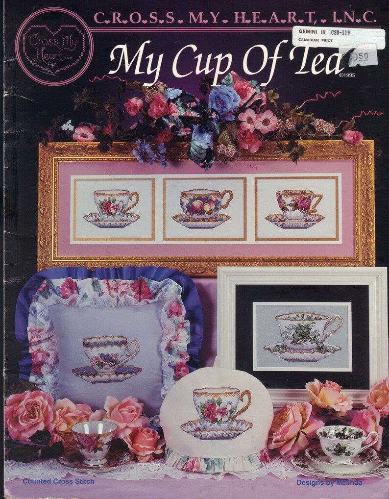 Counted Cross Stitch Patterns My Cup Of Tea 7 Patterns Projects By Cross My Heart