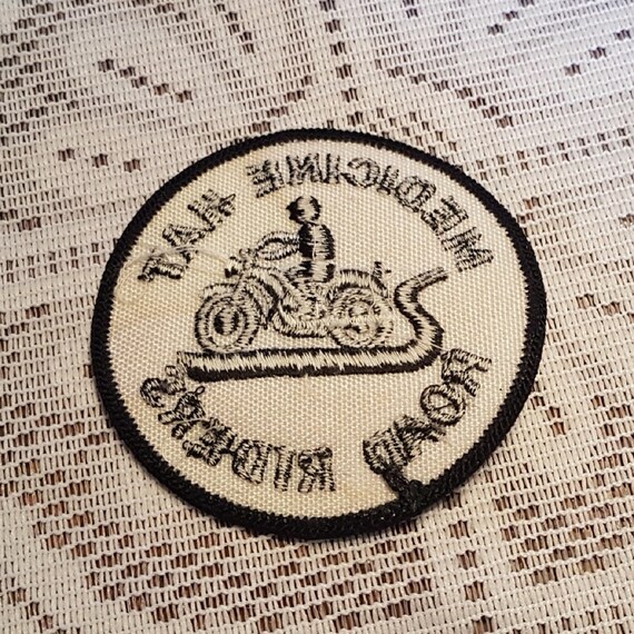 Vtg Medicine Hat Road Riders Sew Glue On Patch Applique Crest Etsy