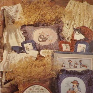 Forever After-Love-Children-Family Vintage Counted Cross Stitch 16 Patterns by Stoney Creek
