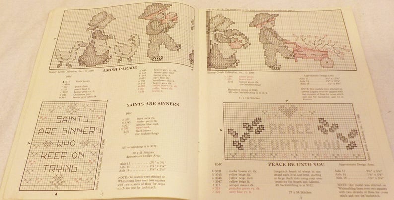 Forever After-Love-Children-Family Vintage Counted Cross Stitch 16 Patterns by Stoney Creek