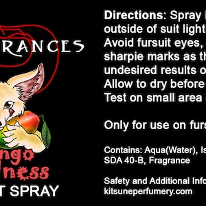 Fursuit Spray 2018/2019 2oz 60ml Cleaning Cosplay Costume image 7