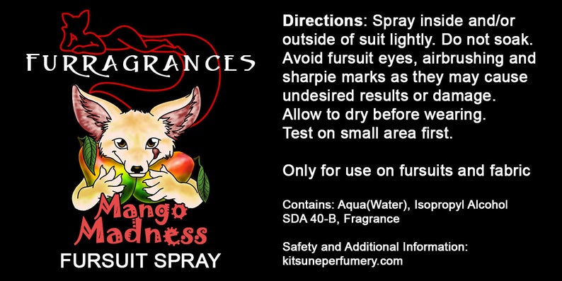 Fursuit Spray 2018/2019 2oz 60ml Cleaning Cosplay Costume image 7