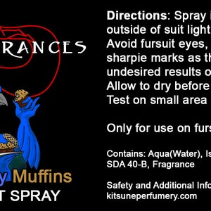 Fursuit Spray 2018/2019 2oz 60ml Cleaning Cosplay Costume image 8