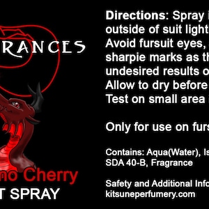 Fursuit Spray 2018/2019 2oz 60ml Cleaning Cosplay Costume image 6