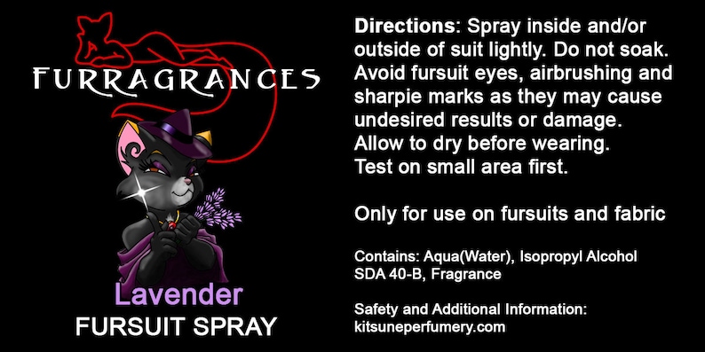 Fursuit Spray 2018/2019 2oz 60ml Cleaning Cosplay Costume image 10