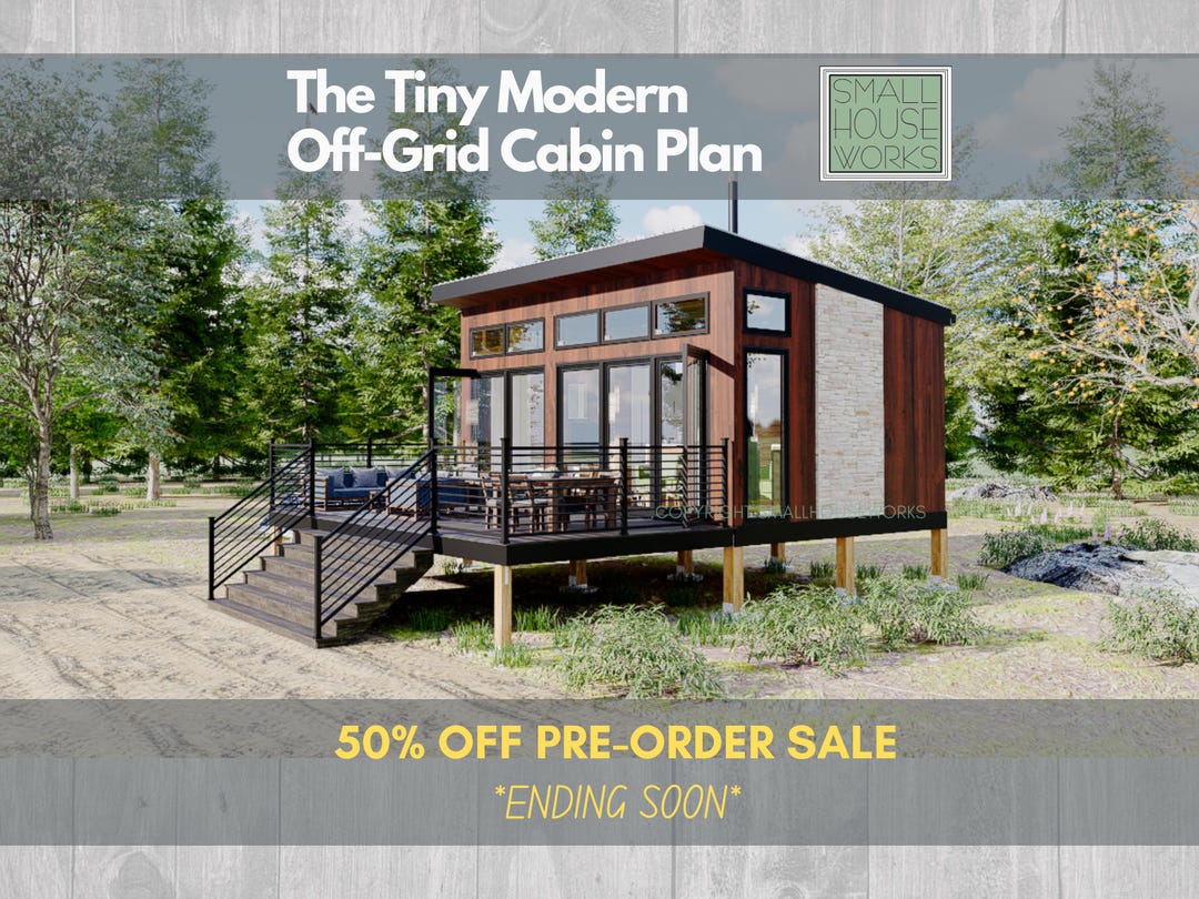 Photo inspiration: Tiny Cabin Plan Modern Off Grid Cabin Vacation Home Plan Photo Inspiration