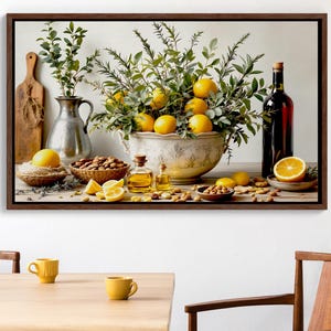 French Country Kitchen Wall Art, Kitchen Wall Art Décor, Artful Oranges Canvas, Orange Still Life, Citrus Painting, New House Gift