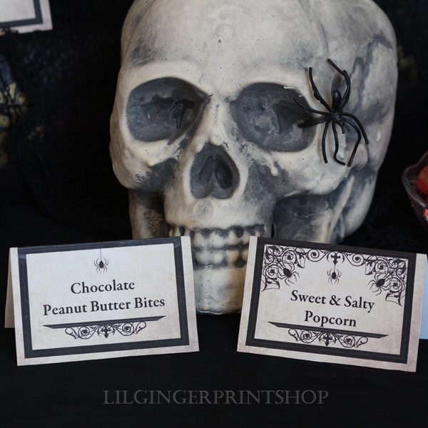 Halloween Place Card - Etsy