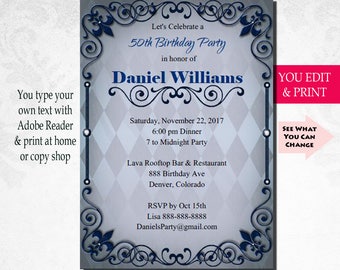 50th birthday invitation 50th