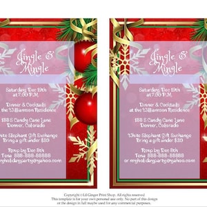 Christmas Party Invitation Christmas Invitation Holiday - Etsy
