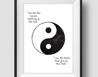 Items Similar To Yin And Yang Yin Yang Print Yin Yang