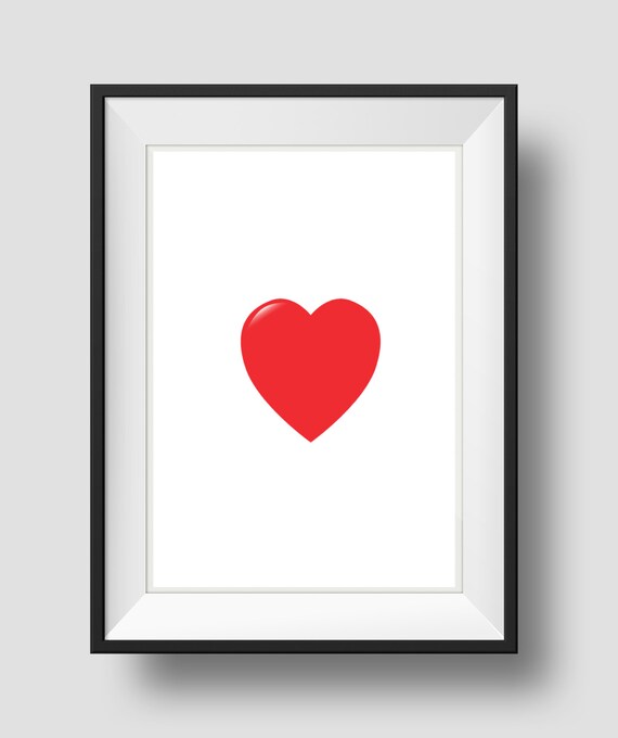 Heart Print Wall Print Wall Art Nursery Love Print Nursery - Etsy