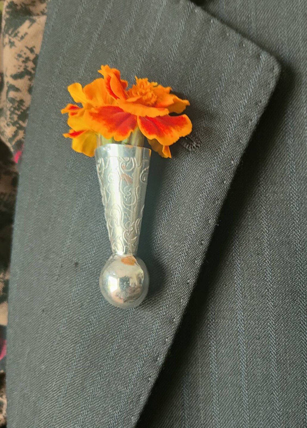 Statement Vase Lapel Pin Vase Boutonniere Handmade in Australia in