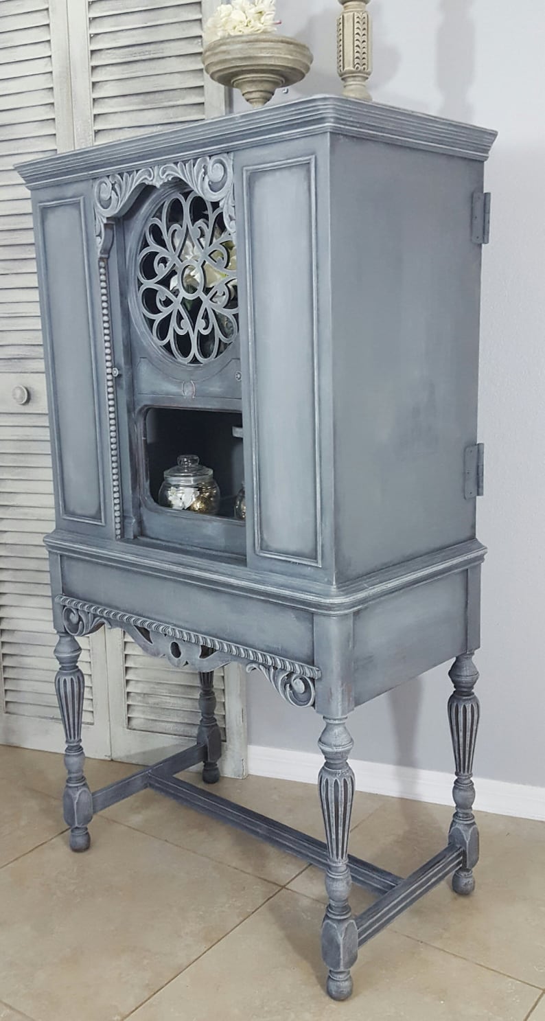 SOLD Re-purposed Antique Radio Cabinet Display Cabinet | Etsy