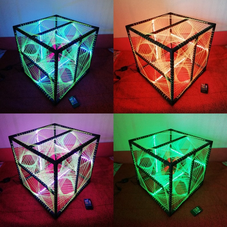 Big RGB LED Audio Lighting Cube Psychedelic Ceiling Event Etsy Singapore