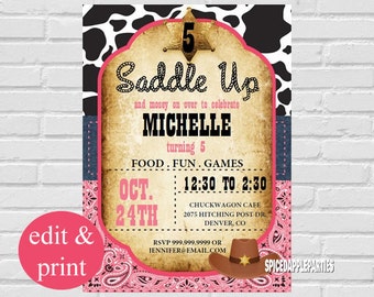 western theme invite etsy