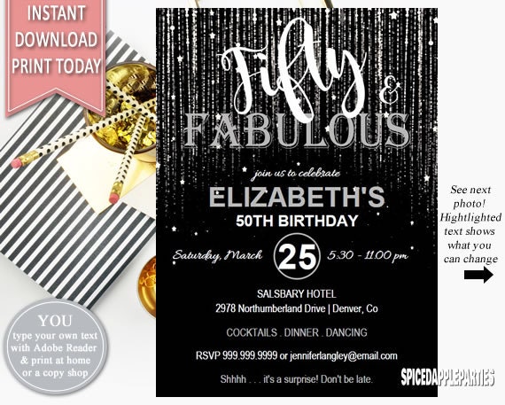 fifty and fabulous birthday