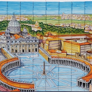 Città del Petersdom, di di San Pietro Panco di Roma in Italia Piastrelle, Decorazione di piastrelle d'arte