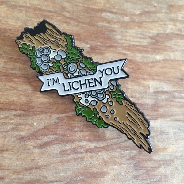 I'm Lichen You Enamel Lapel Pin Badge Mushroom Algae Relationship
