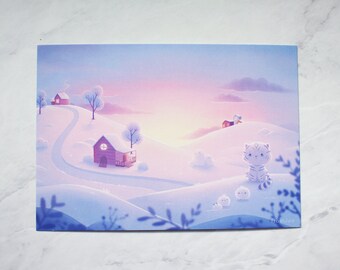 Snow Cub's Playground A6 (Postcard-sized) Prints