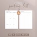 Printable Packing List | A4, A5, Letter, Half Letter Planner Inserts - Etsy