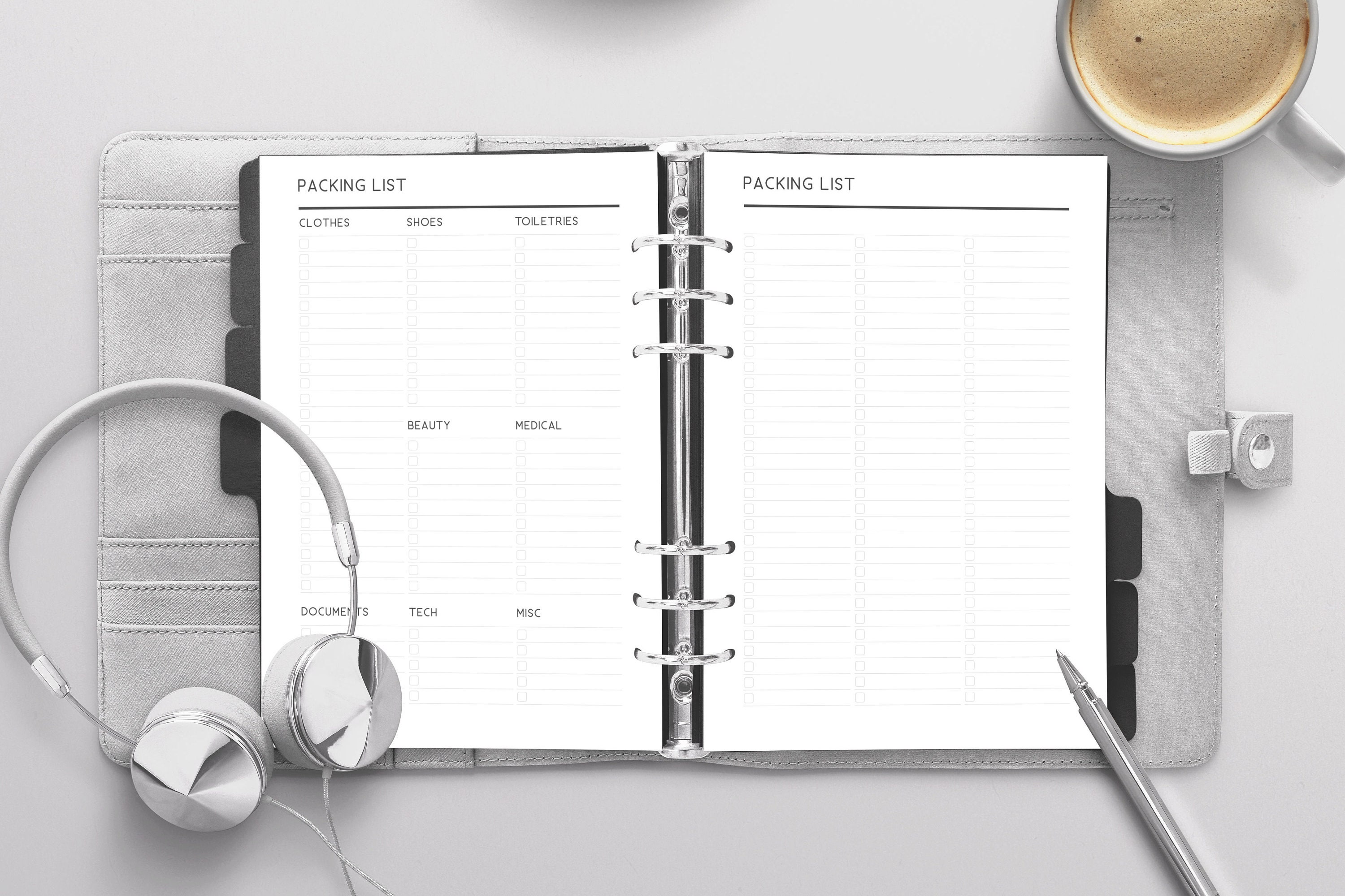 Printable Packing List | A4, A5, Letter, Half Letter Planner Inserts - Etsy