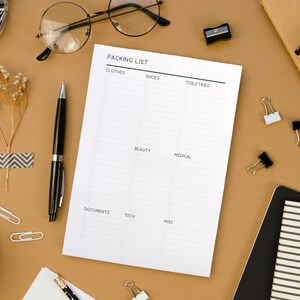 Printable Packing List | A4, A5, Letter, Half Letter Planner Inserts - Etsy