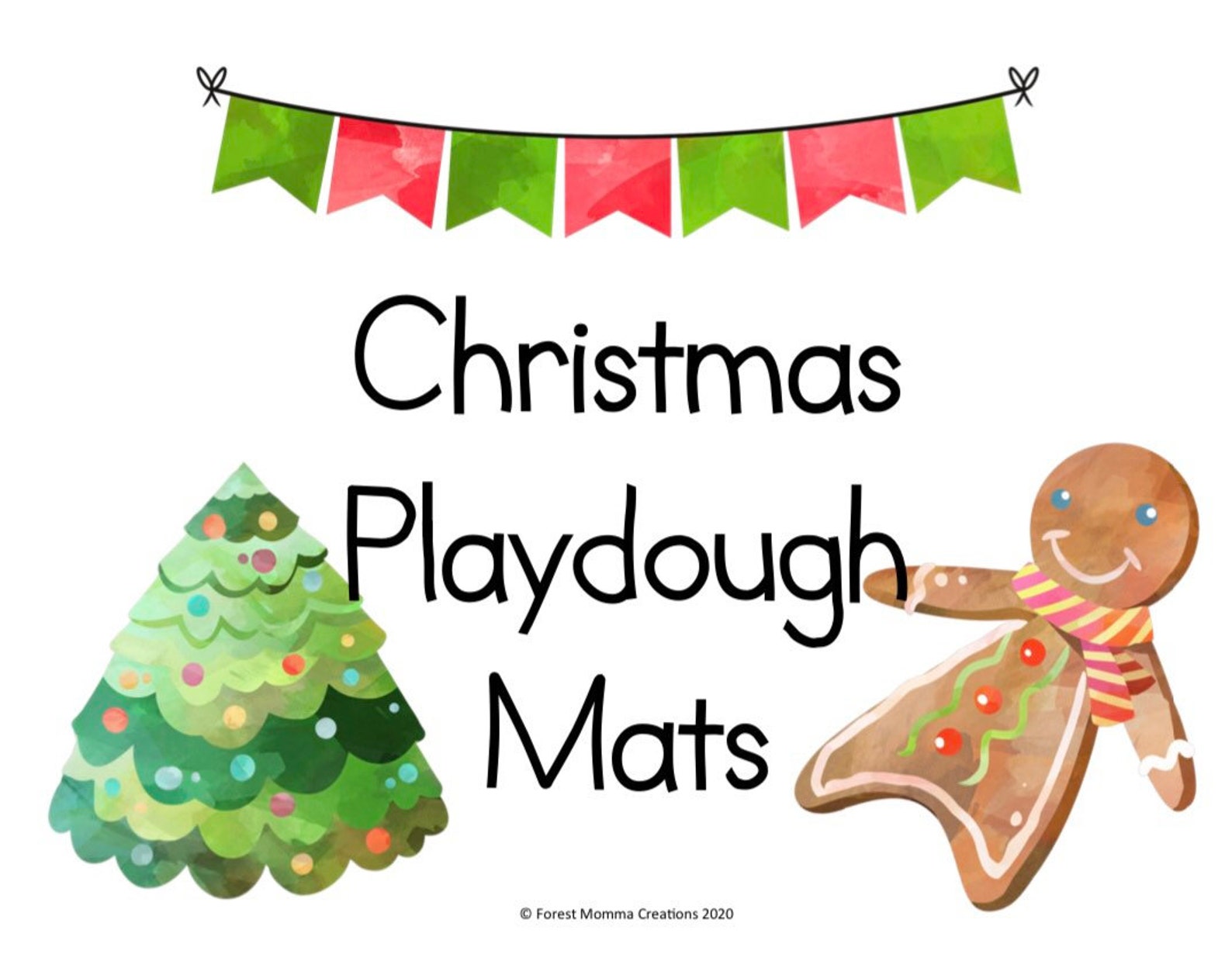 Christmas Playdough Mats Etsy