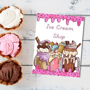 Ice Cream Shop Dramatic Play Set
