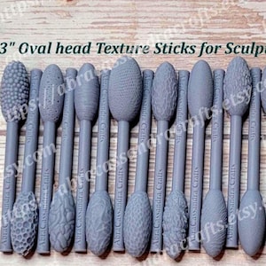 7,5 cm ovala texturverktygssatser för skulptering | Fem set att välja mellan eller ett komplett set med 15 pinnar | Texturverktyg för lera, SFX och masktillverkning