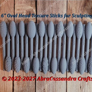 6" Oval Texture Tool for Sculpting | Individual Sticks or Full 20 Stick Set | Clay, SFX, Mask Making Texture Tools