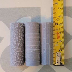 Set of Three Texture Logs for Clay Art | Set c: Floors | Polymer Clay Tools | Texture Rollers