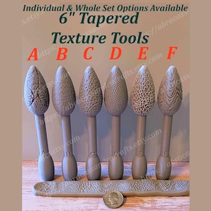 6" Tapered Texture Tool for Sculpting | Individual Sticks | Clay, SFX, Mask Making Texture Tools