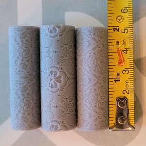 Set of Three Texture Logs for Clay Art | Set A: Filigree | Polymer Clay Tools | Texture Rollers