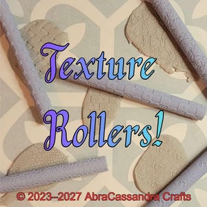 5" Texture Rollers for Clay | High Detail | Individual Rollers | Sculpting Tool | Defined Patterns