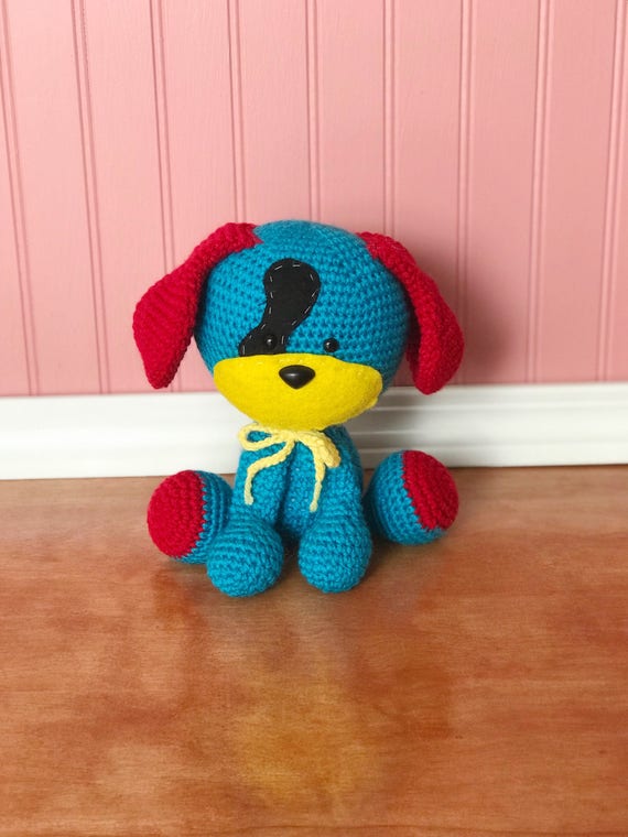 Domino the dog amigurumi puppy crochet puppy ready to ship Etsy