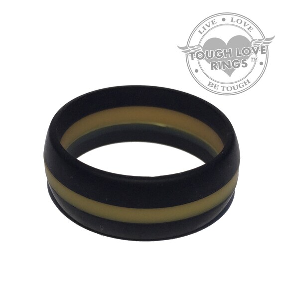 Thin gold line silicone ring best sale