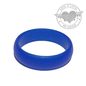 TOUGH LOVE - Solid Dark BLUE (Thin band, 5.5mm) - Premium Silicone Wedding Rings