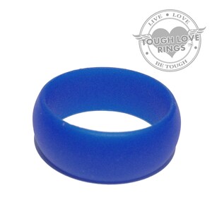 TOUGH LOVE - Solid Dark BLUE (Wide band, 8.7mm) - Premium Silicone Wedding Rings