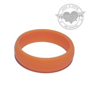 TOUGH LOVE - Solid ORANGE (Thin band, 5.5mm) - Premium Silicone Wedding Rings