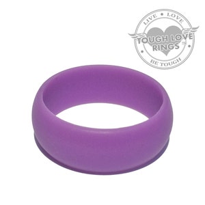 TOUGH LOVE - Solid PURPLE (Wide band, 8.7mm) - Premium Silicone Wedding Rings
