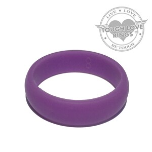 TOUGH LOVE - Solid PURPLE (Thin band, 5.5mm) - Premium Silicone Wedding Rings