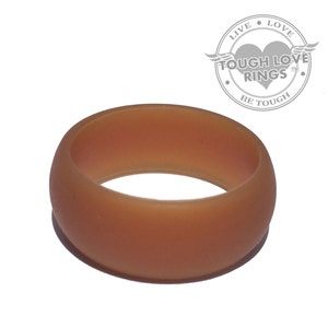 TOUGH LOVE - Solid BROWN (Wide band, 8.7mm) - Premium Silicone Wedding Rings