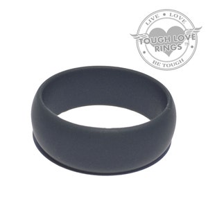 TOUGH LOVE - Solid GRAY (Wide band, 8.7mm) - Premium Silicone Wedding Rings