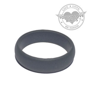 TOUGH LOVE - Solid GRAY (Thin band, 5.5mm) - Premium Silicone Wedding Rings